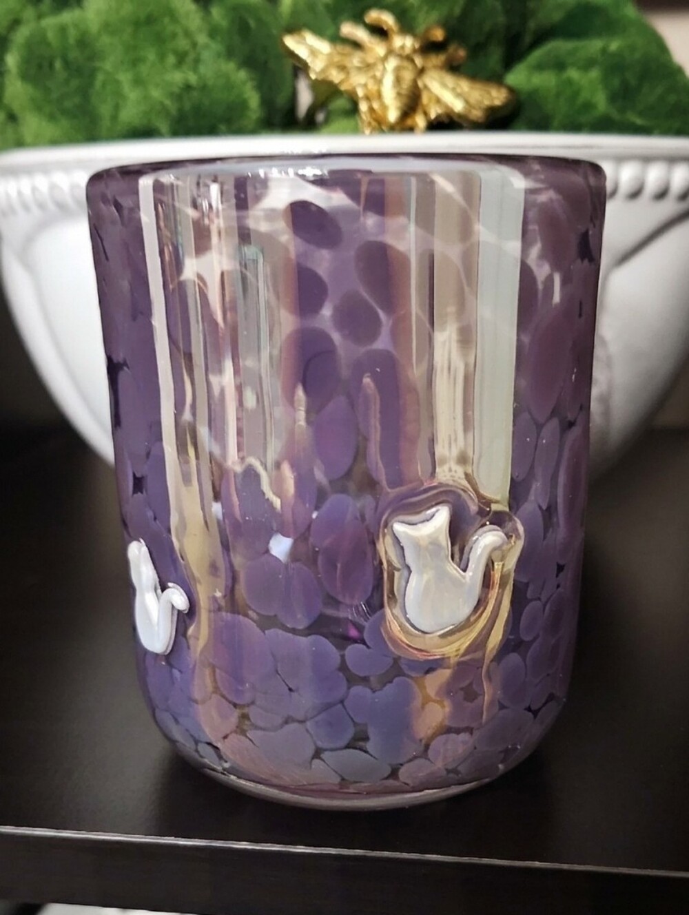 Anthropologie Viral Marquee White Cat Icon Juice Glass, NIB